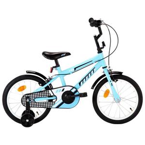 VidaXL Rower dla dzieci, 16 cali, czarno-niebieski - 2877114208