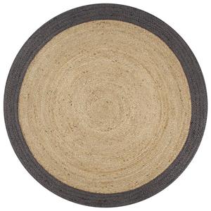 VidaXL Rcznie wykonany dywanik, juta, ciemnoszara krawd, 120 cm - 2874614533