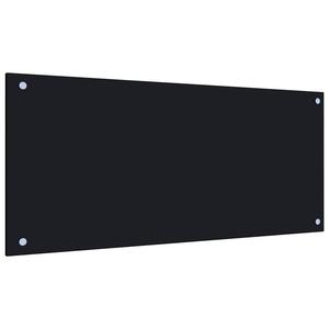 VidaXL Panel ochronny do kuchni, czarny, 90x40 cm, szko hartowane - 2875175279