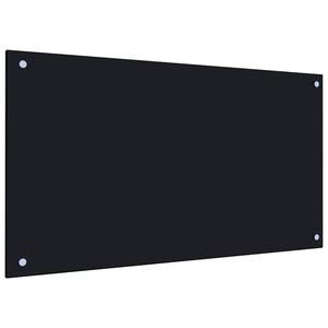 VidaXL Panel ochronny do kuchni, czarny, 90x50 cm, szko hartowane - 2874620876