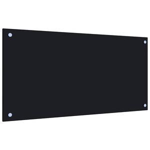 VidaXL Panel ochronny do kuchni, czarny, 80x40 cm, szko hartowane - 2876678989