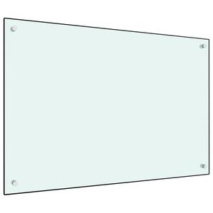 VidaXL Panel ochronny do kuchni, biay, 90x60 cm, szko hartowane - 2878349912