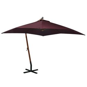 VidaXL Parasol ogrodowy wiszcy, na jodowym supku, bordowy, 3x3 m - 2874622210