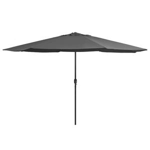 VidaXL Parasol ogrodowy na metalowym supku, 400 cm, antracytowy - 2878822404