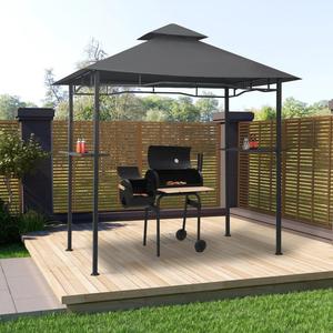 VidaXL Altanka nad grill, 240x150x255 cm, antracytowa, stal - 2874624346