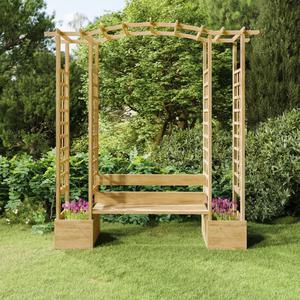 VidaXL Pergola z awk i donicami, impregnowane drewno sosnowe - 2878206064