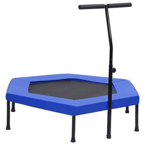 VidaXL Trampolina z uchwytem i nakadk ochronn, szecioktna, 122 cm - 2877079694