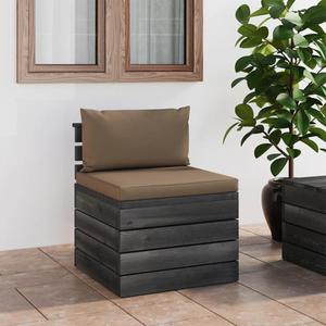 VidaXL Ogrodowa sofa rodkowa z palet, z poduszkami, drewno sosnowe - 2877082071