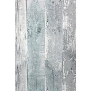 Topchic Tapeta Wooden Planks, szaro-niebieska - 2876675832