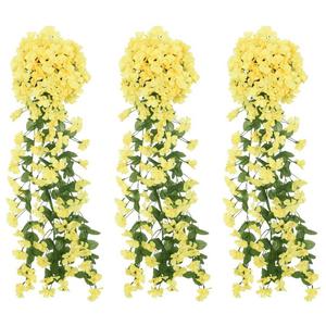 VidaXL Sztuczne girlandy kwiatowe, 3 szt., te, 85 cm - 2874617420