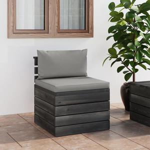 VidaXL Ogrodowa sofa rodkowa z palet, z poduszkami, drewno sosnowe - 2877091860