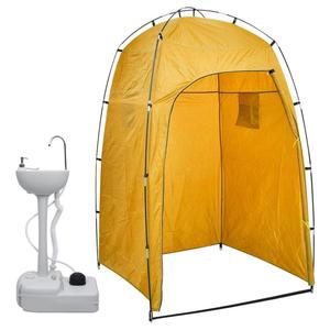 VidaXL Przenona umywalka turystyczna z namiotem, 20 L - 2877098828