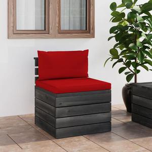 VidaXL Ogrodowa sofa rodkowa z palet, z poduszkami, drewno sosnowe - 2877101998