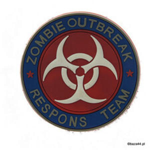 Naszywka PVC 3D rzep - ZOMBIE OUTBREAK Resp. Team KOLOR - 2852713872