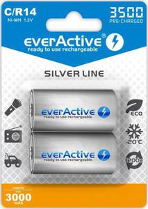 Akumulatorki C / R14 everActive Ni-MH Ni-MH 3500 mAh ready to use Silver line (box 2 szt) - 2878762054