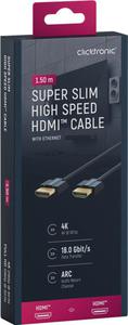 CLICKTRONIC Kabel HDMI 2.0 4K 60Hz Super Slim 1,5m - 2873233281