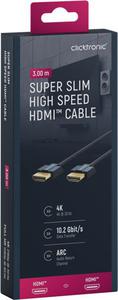 CLICKTRONIC Kabel HDMI 2.0 4K 60Hz Super Slim 3m - 2873233283