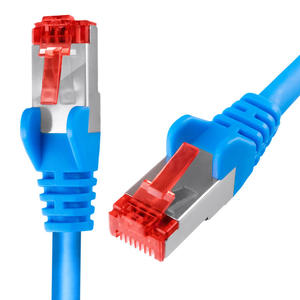 Kabel RJ45 CAT 6 S/FTP AWG27 LSZH niebieski 1m - 2873234802