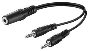 Adapter audio 1x gn - 2x wt jack 3,5mm 20cm Goobay - 2873235707