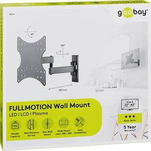 Uchwyt TV Goobay BASIC FULLMOTION S 23"-42" 15kg - 2873237406