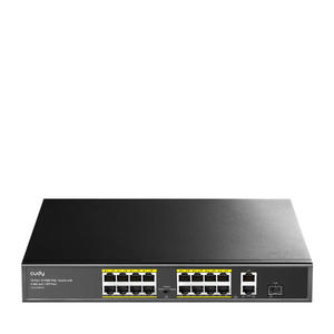 SWITCH PoE+ FS1018PS1 200W 16 +2x Gigabit SFP CCTV - 2874115053