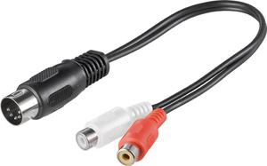 Adapter audio wtyk DIN 5-pin - 2x RCA Cinch Goobay - 2875848441