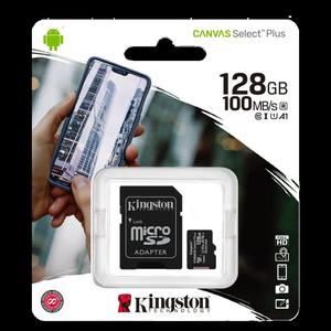 Karta pamici Kingston Canvas Select Plus 128GB 100MB microSDXC CL10 UHS-I Card + SD Adapter - 2878281350