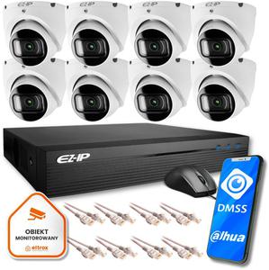 Zestaw monitoringu IP Eco 8T EZ-IP by Dahua 8 kamer 2K EZI-T140-F2 z usug montau - 2878282084