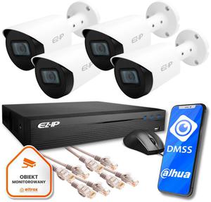 Zestaw monitoringu 4 kamer tubowych IP EZ-IP by Dahua niezawodna ochrona 2K - 2878282141