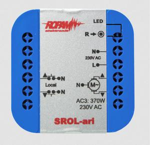 ROPAM SROL-ari bezprzewodowy, douszkowy sterownik rolety 230VAC, amperometryka, status rolety w aplikacji i panelu dotykowym (-IP-64). - 2878762556