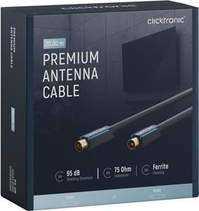 CLICKTRONIC Przycze TV IEC kabel antenowy 20m - 2878283299