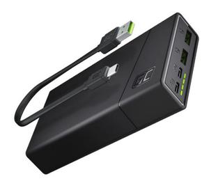 Power Bank Green Cell GC PowerPlay20 20000mAh z szybkim adowaniem 2x USB Ultra Charge oraz 2x USB-C Power Delivery 18W GREEN CELL PBGC03 - 2874216628