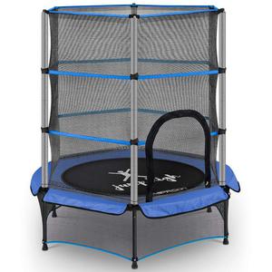 Trampolina dla dzieci z siatk zabezpieczajc do 50 kg r. 140 cm niebieska - 2860905998