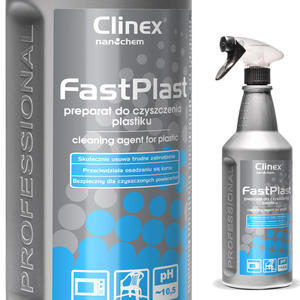Preparat do czyszczenia plastiku RTV AGD mebli antystatyczny CLINEX FastPlast 1L - 2860906077