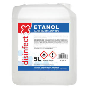 ETANOL - Alkohol etylowy skaony DISINFECT 70% 5L - 2868310479