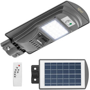 Lampa solarna miejska uliczna z czujnikiem ruchu i zmierzchu 20 x LED 100 W PILOT - 2874587576