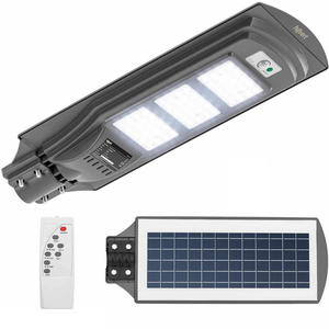 Lampa solarna miejska uliczna z czujnikiem ruchu i zmierzchu 60 x LED 300 W PILOT - 2874587578