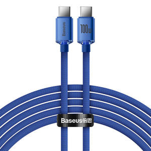 Kabel przewd do szybkiego adowania i transferu danych USB-C USB-C 100W 2m niebieski - 2874985962