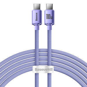 Kabel przewd do szybkiego adowania i transferu danych USB-C USB-C 100W 2m fioletowy - 2874985963