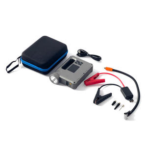 4w1 Rozruch auta Jump Starter + powerbank 8000mAh + kompresor + latarka LED - czarny - 2875723183