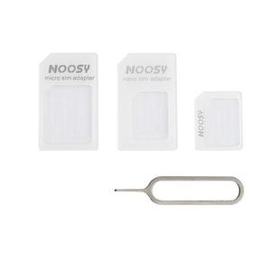 Zestaw adapterw do kart nano micro SIM Noosy + kluczyk biay - 2876148968