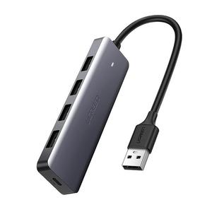 HUB Rozdzielacz portw USB - 4x USB 3.2 z portem zasilania micro USB szary - 2876356994