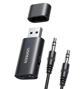 Transmiter bezprzewodowy nadajnik + odbiornik Bluetooth 5.1 adapter audio 3.5mm mini jack czarny - 2876357093