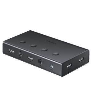 Przecznik KVM Keyboard Video Mouse 4x HDMI 4x USB 4x USB-B czarny - 2876357152