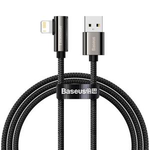 Ktowy mocny kabel przewd do iPhone USB - Lightning dla graczy 2.4A 1m czarny - 2876357671