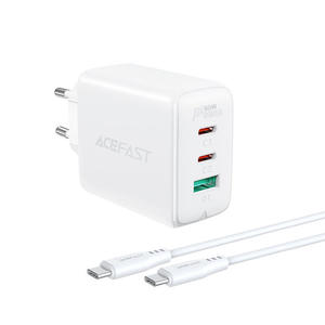 2w1 adowarka sieciowa 2x USB-C USB 65W + kabel USB-C biay - 2876357680