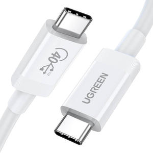 Kabel przewd USB-C USB4 40Gbps 8K 60Hz PD 100W 80cm biay - 2876635172