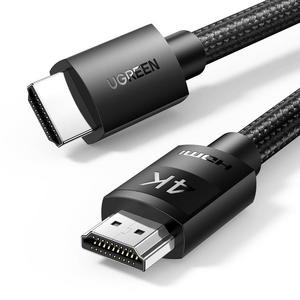 Kabel przewd audio wideo HDMI 2.0 4K wytrzymay w oplocie 1m czarny - 2876950325