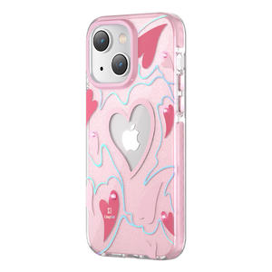 Etui pokrowiec w gwiazdki iPhone 14 Plus Heart Star Series PINK HEART - 2876950450