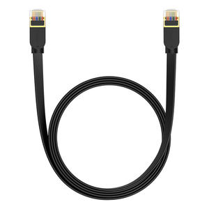 Szybki cienki kabel sieciowy RJ45 cat. 7 10Gbps 2m czarny - 2877478756